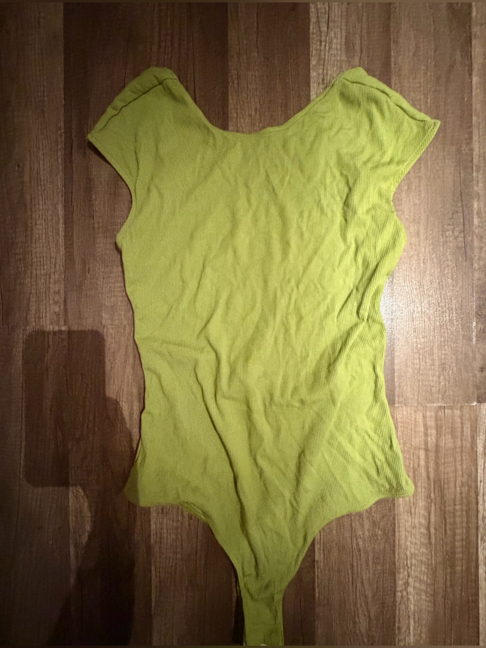 Fashion Nova Lime Ribbed One-Piece Bodysuit
